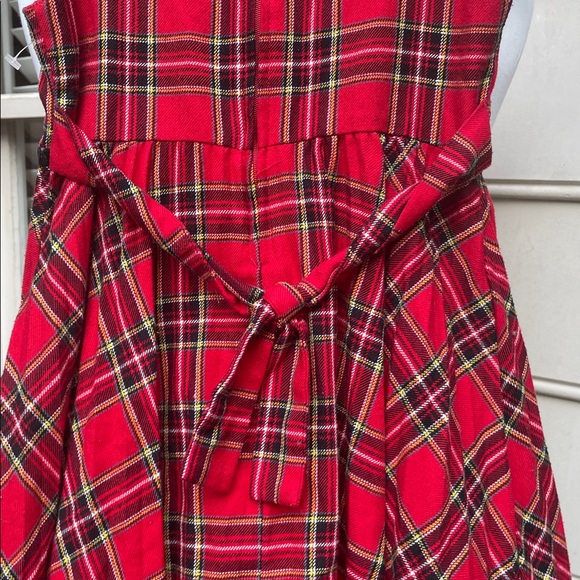 EUC- Bonnie Jean Red and Black Plaid Christmas Dress Size - Picture 8 of 12